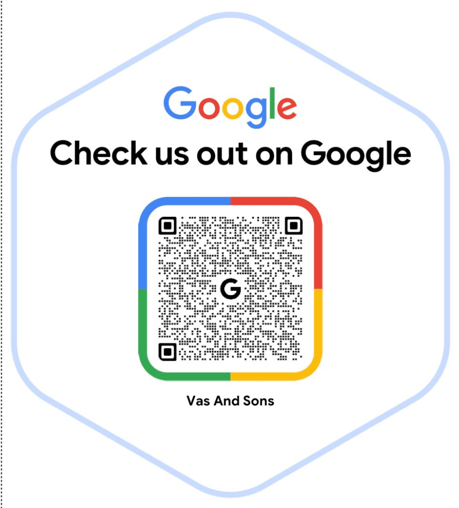 Scan to review Vas and Son on Google